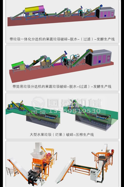 水果垃圾破碎压榨生产线